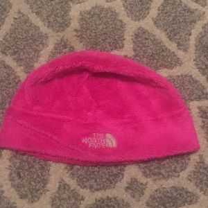 North face pink hat